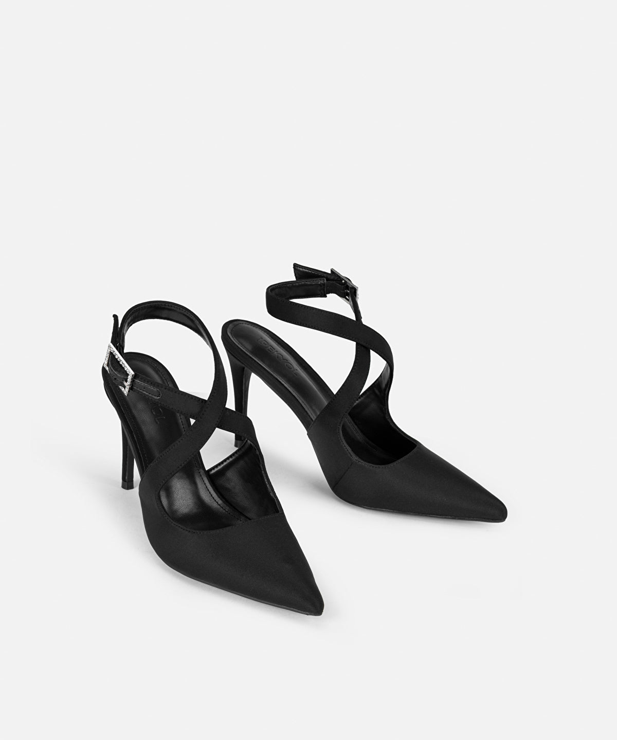 Zoomed Criss Cross Rhinestone Heels