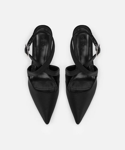 Criss Cross Rhinestone Heels