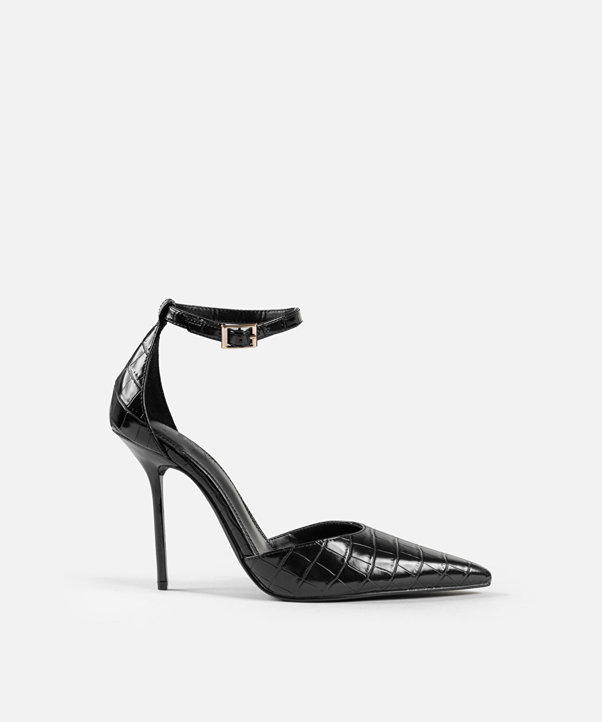Croc-Effect Heels