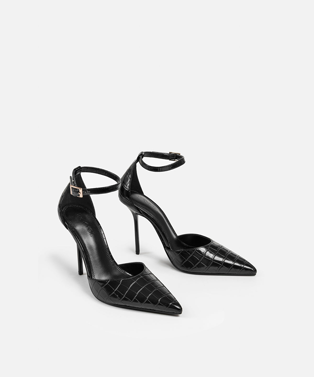 Croc-Effect Heels