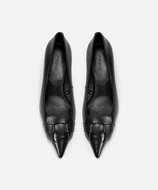 Woven Leather Heels