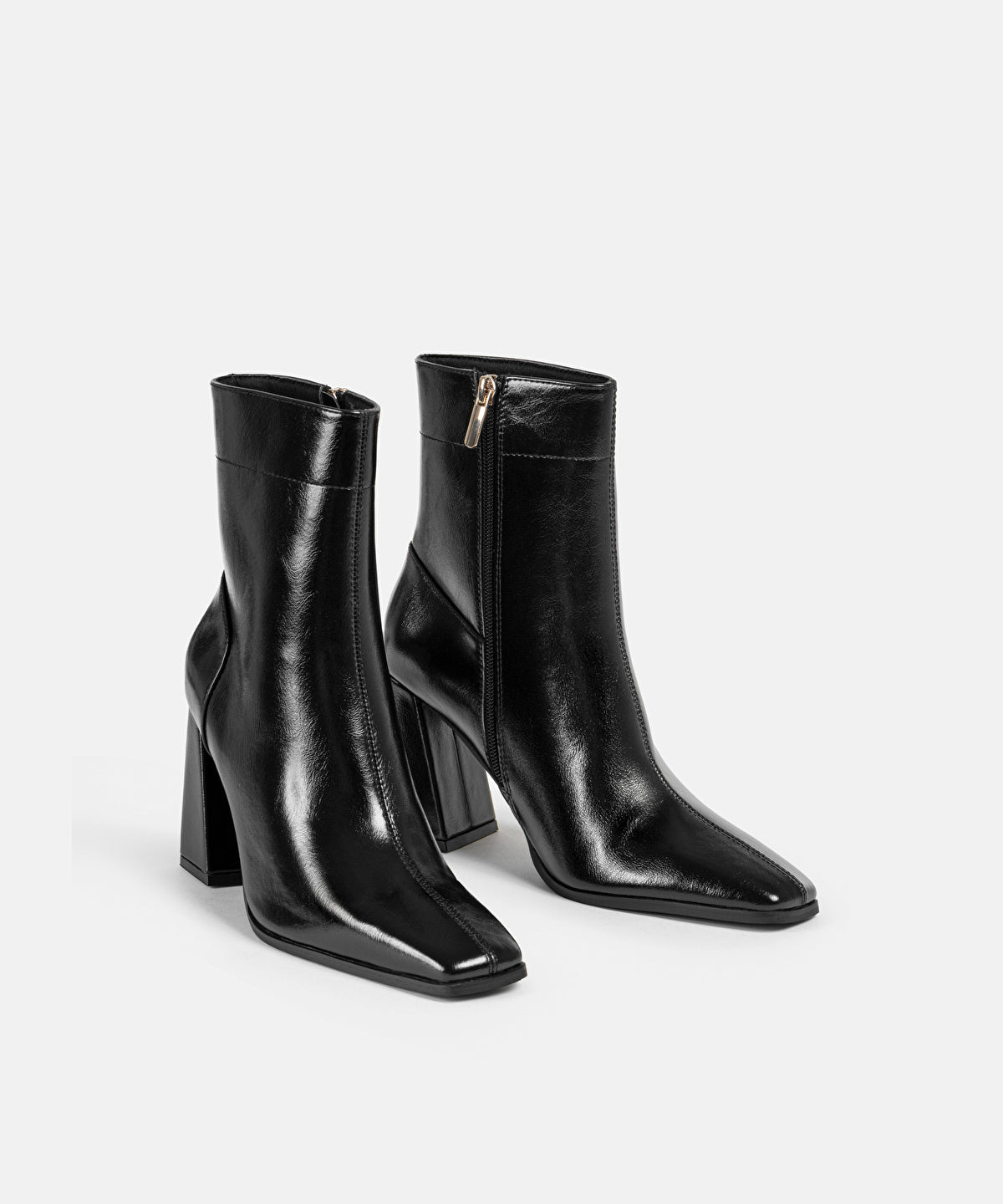 Zoomed Block-Heel Ankle Boots