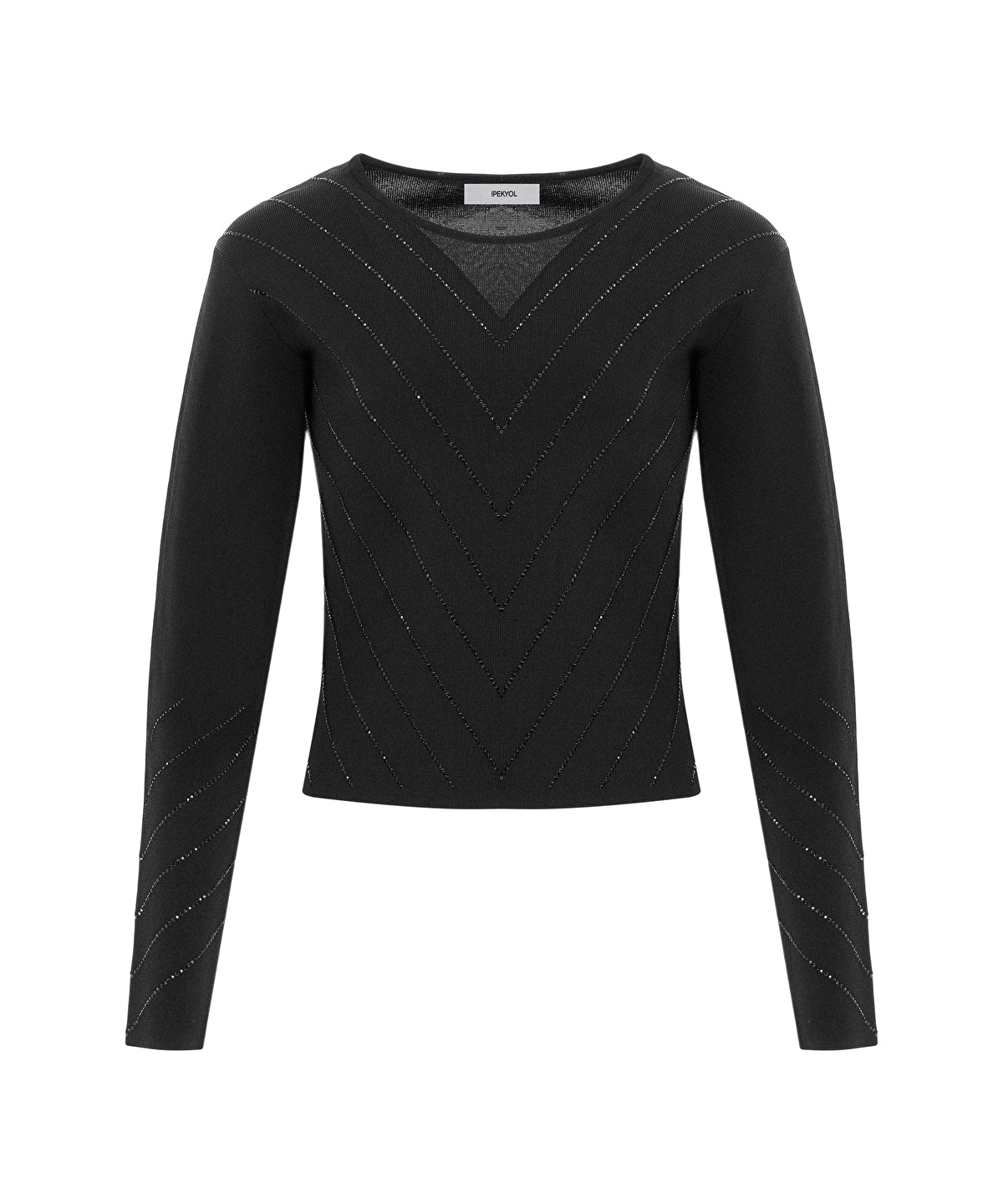 Zoomed Rhinestone Knit Top