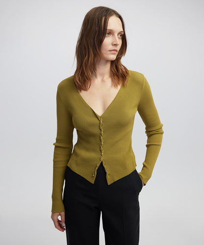 Embellished Ribbed Knit Top