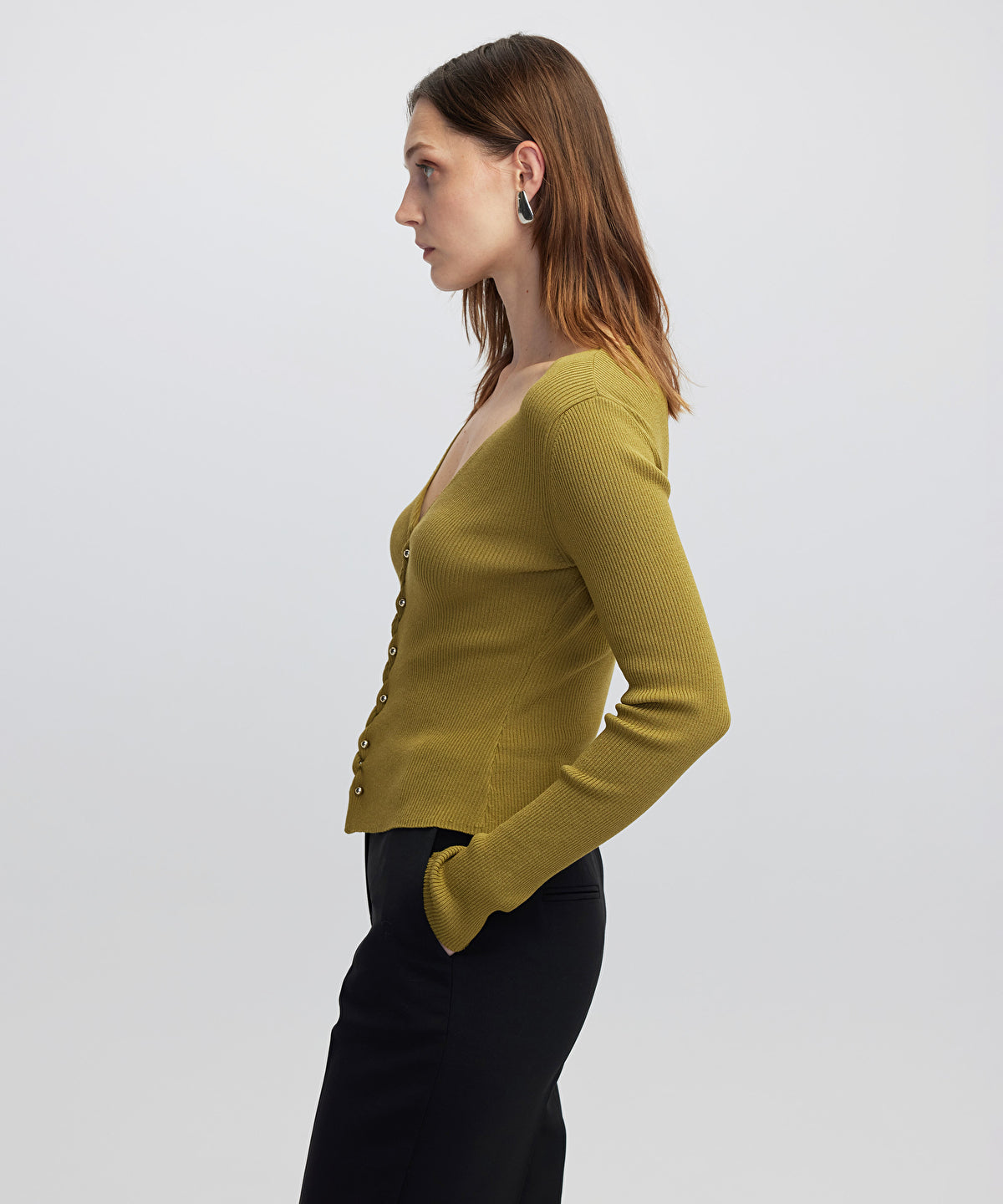 Embellished Ribbed Knit Top