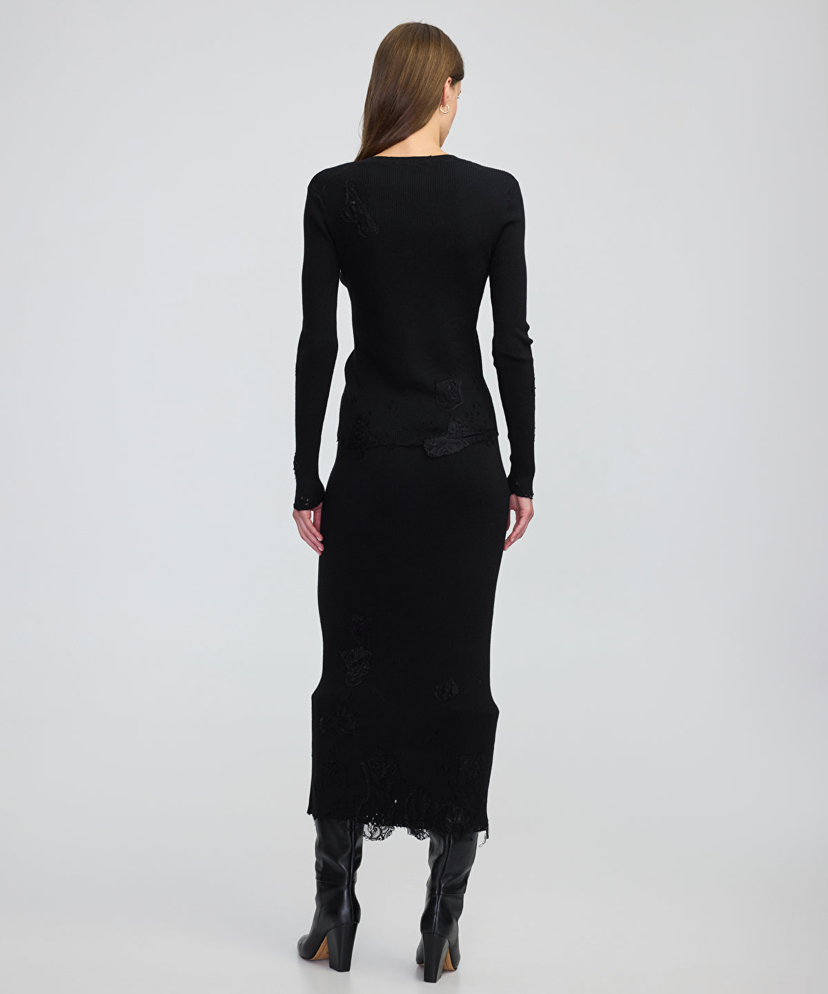 Zoomed Embellished V-Neck Sweater