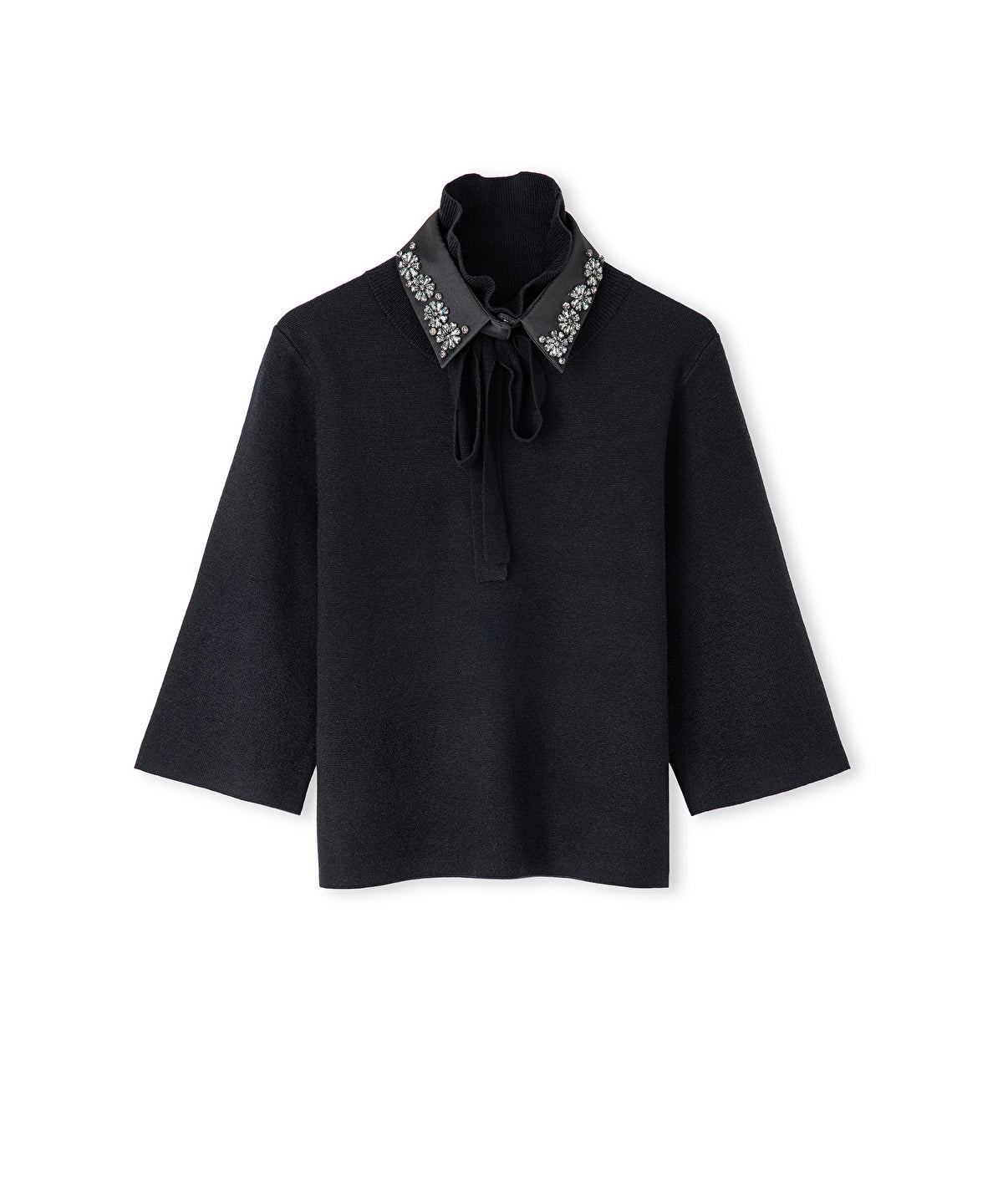 Removable Collar Knit Top