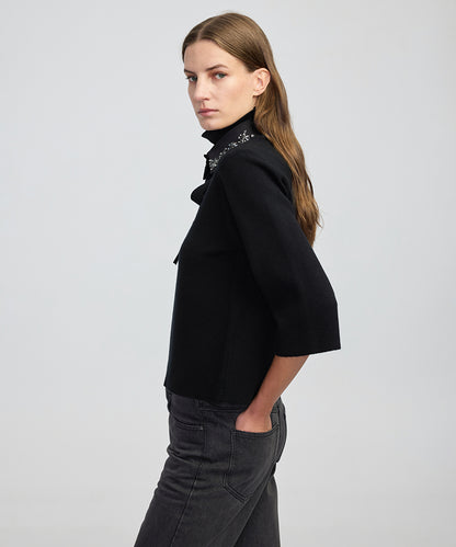 Removable Collar Knit Top