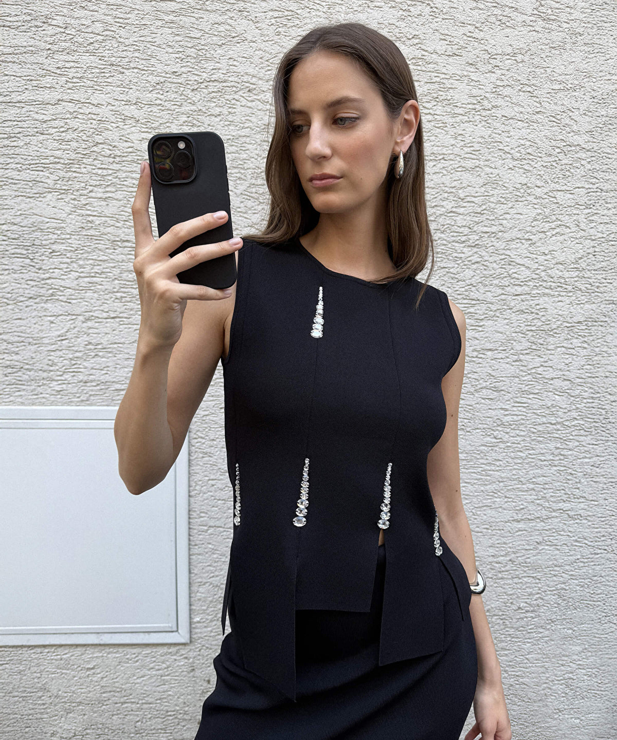 Knit Top with Embellishments