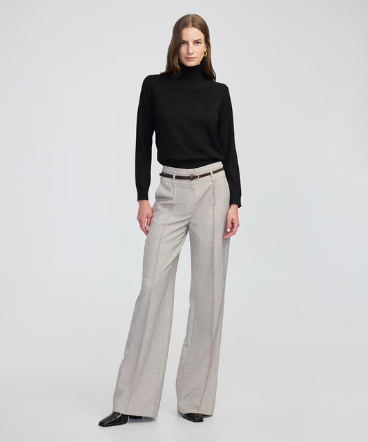 Fine Knit Wool-Blend Top