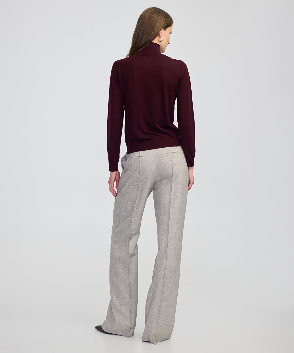 Zoomed Fine Knit Wool-Blend Top