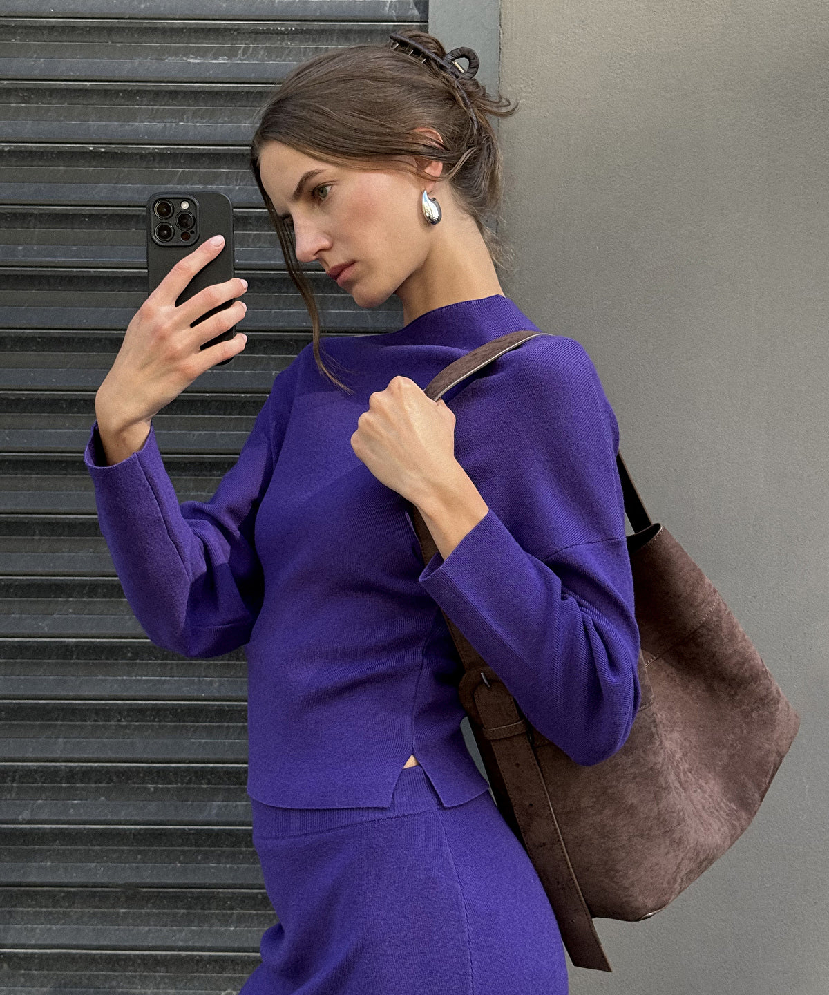 Zoomed Asymmetric Knit Sweater