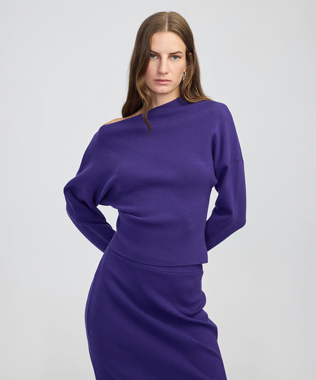 Zoomed Asymmetric Knit Sweater