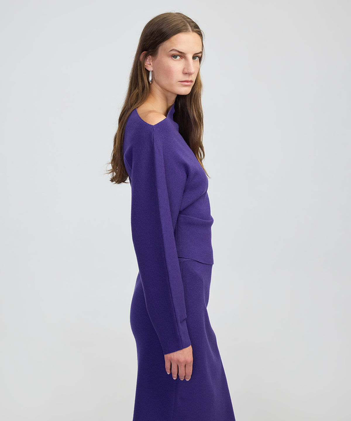 Zoomed Asymmetric Knit Sweater