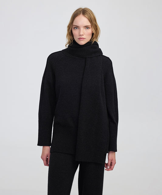 Scarf Knit Sweater