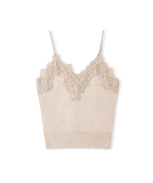 Lace-Applique Knit Top