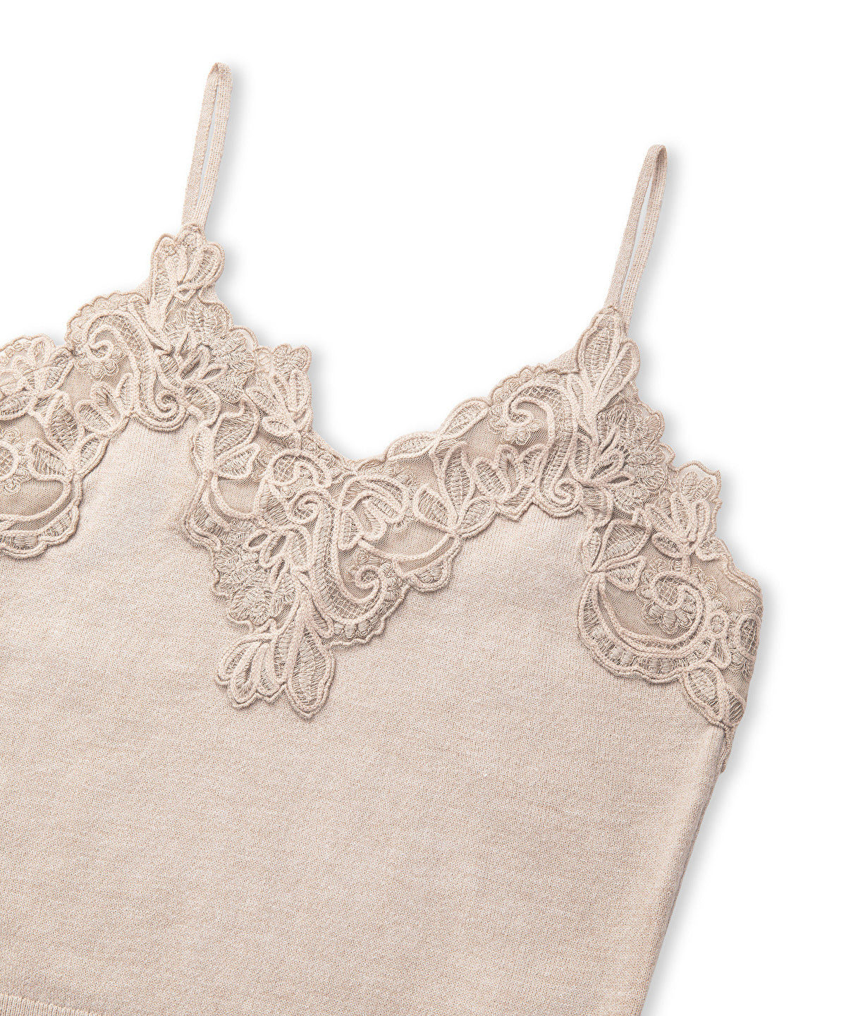 Zoomed Lace-Applique Knit Top