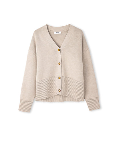 Metal Button Knit Cardigan