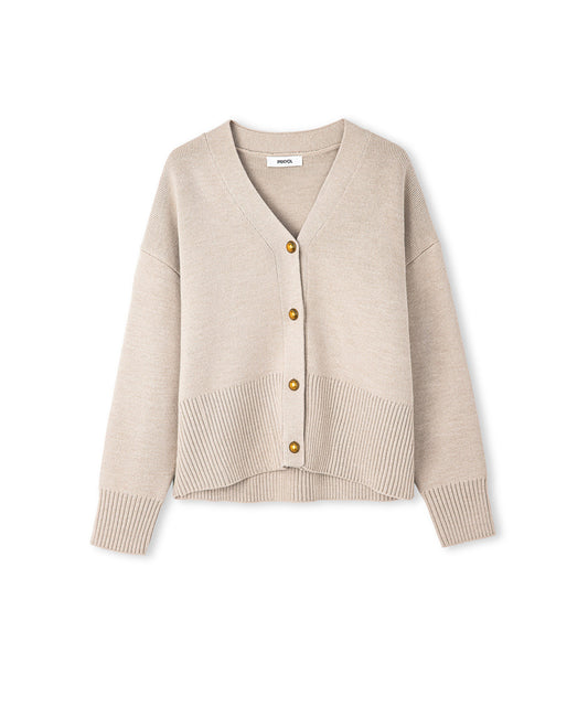 Metal Button Knit Cardigan