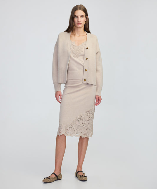 Metal Button Knit Cardigan