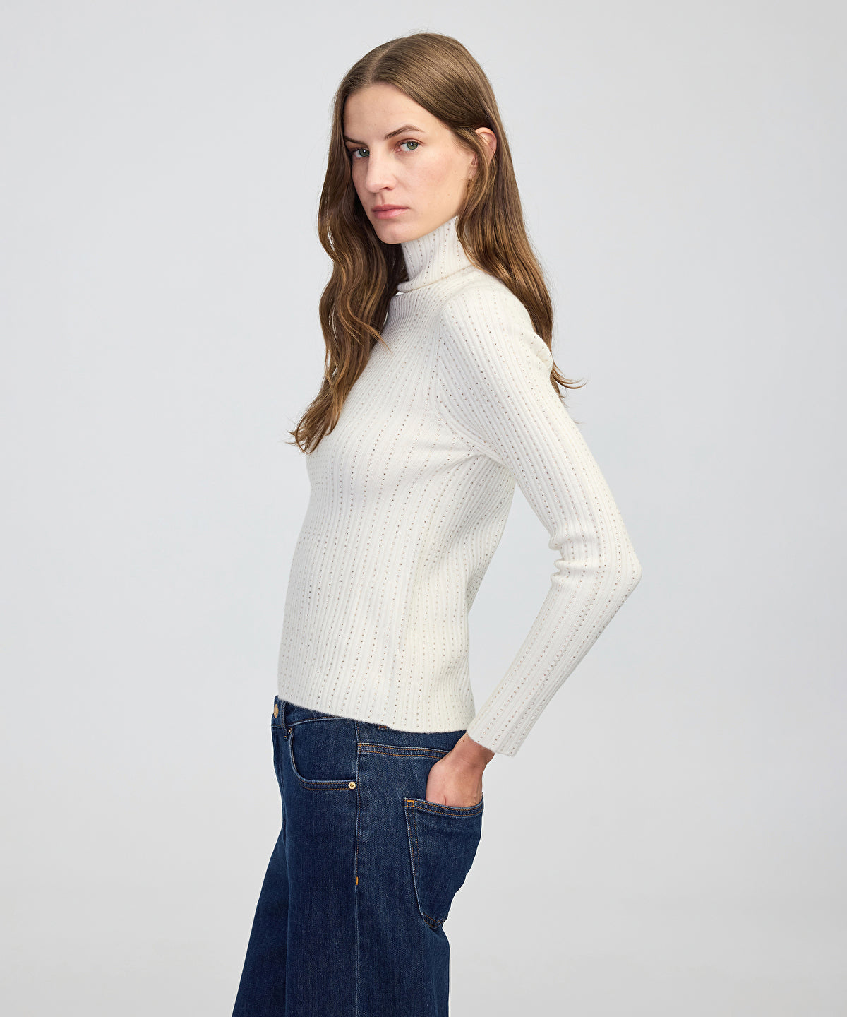Zoomed Embellished Fine Knit Sweater