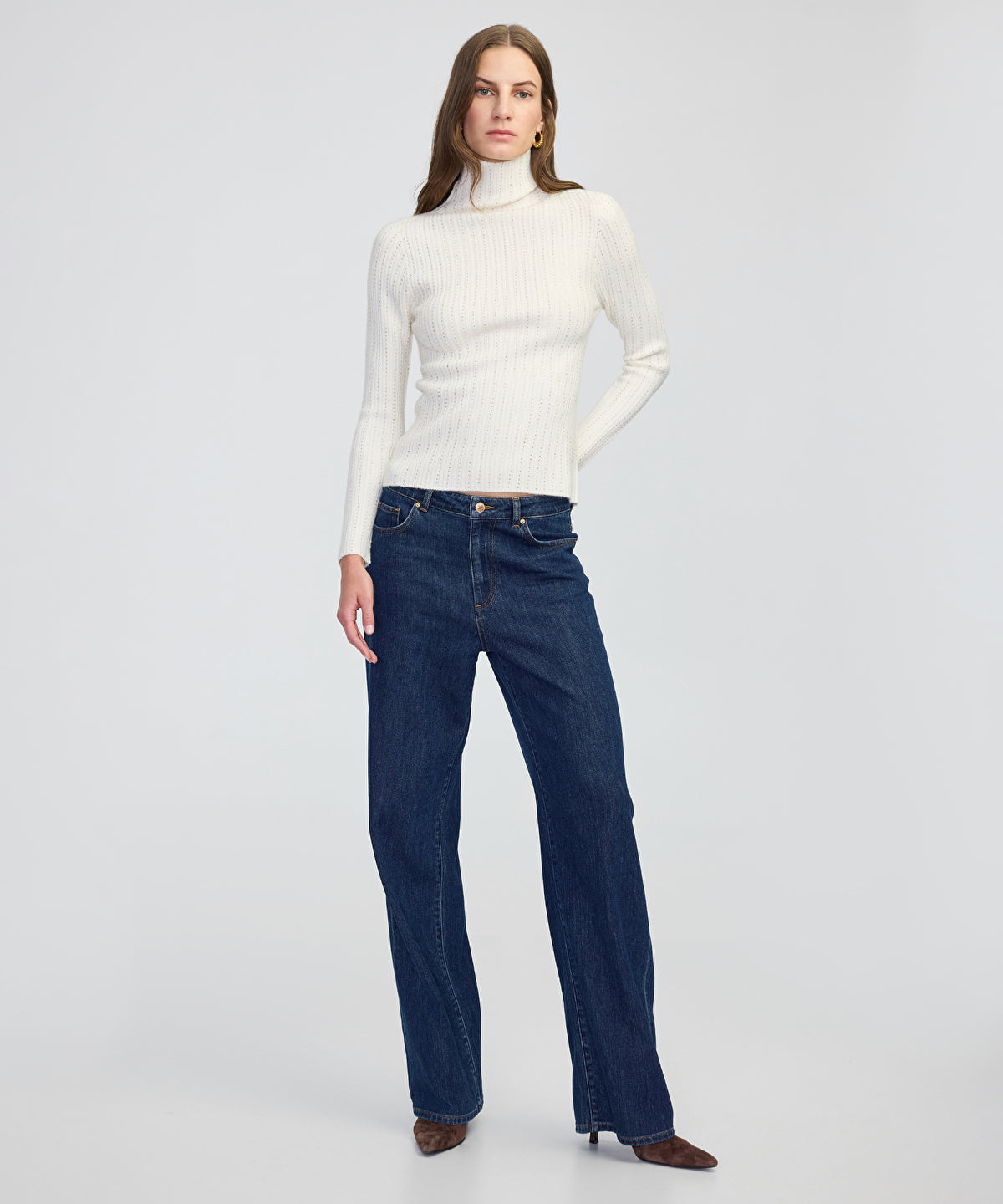 Zoomed Embellished Fine Knit Sweater