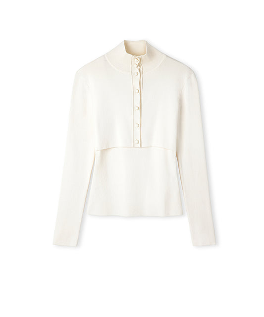 Layered-Effect Knit Top