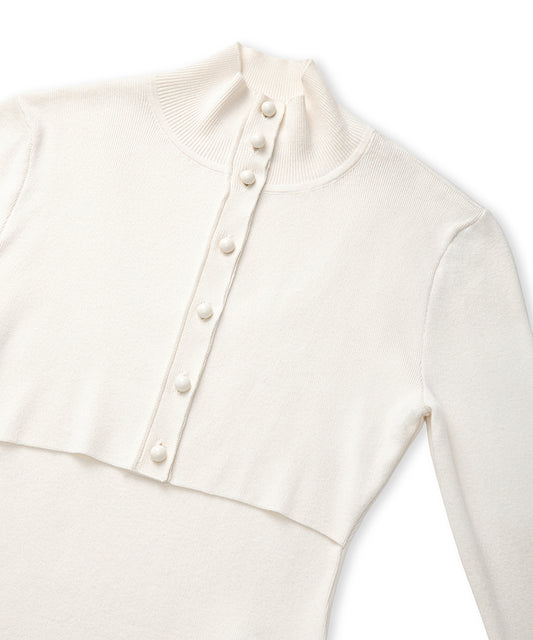 Layered-Effect Knit Top