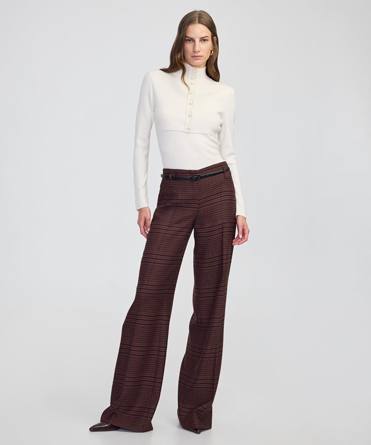 Layered-Effect Knit Top