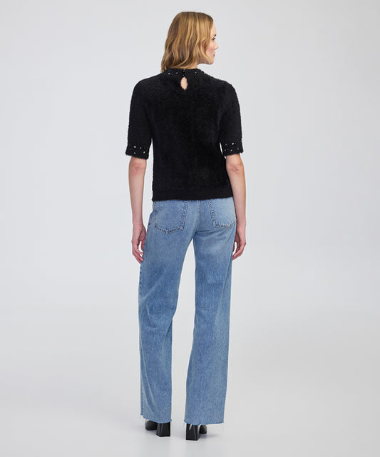 Embellished Soft Knit Top