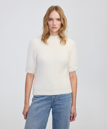 Embellished Soft Knit Top