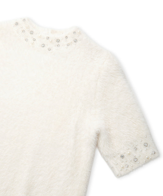 Embellished Soft Knit Top