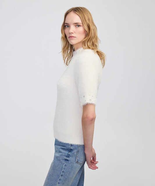 Embellished Soft Knit Top