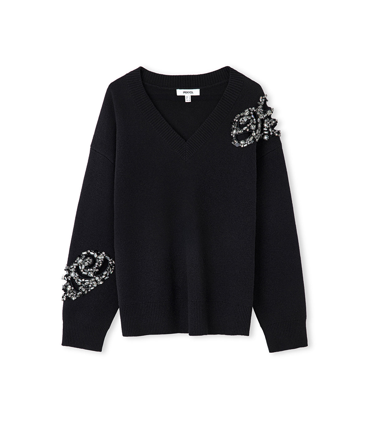 Zoomed Embellished Knit Sweater