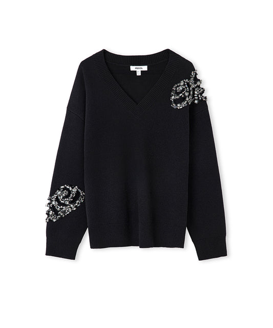 Embellished Knit Sweater