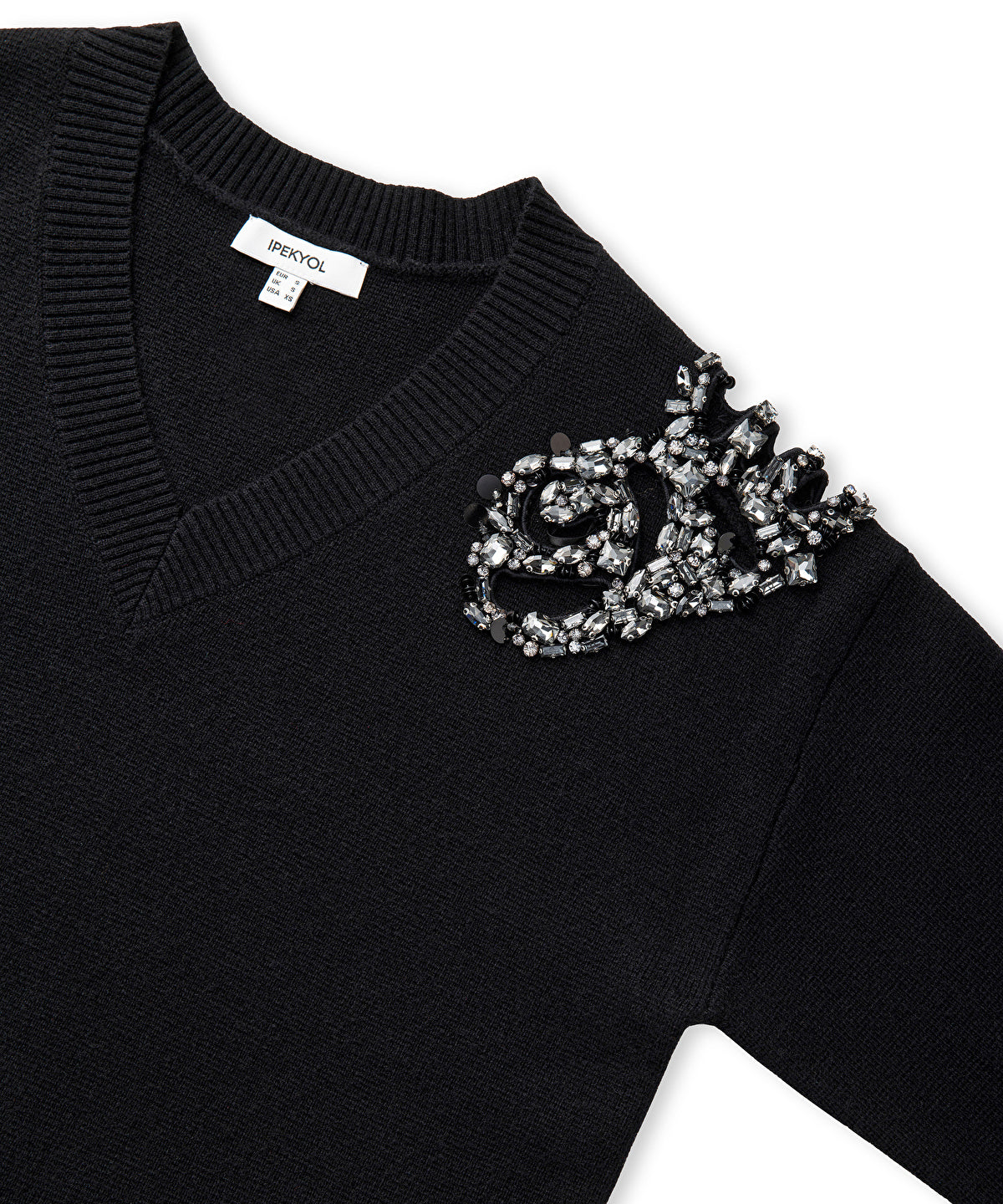 Zoomed Embellished Knit Sweater