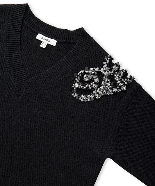Embellished Knit Sweater