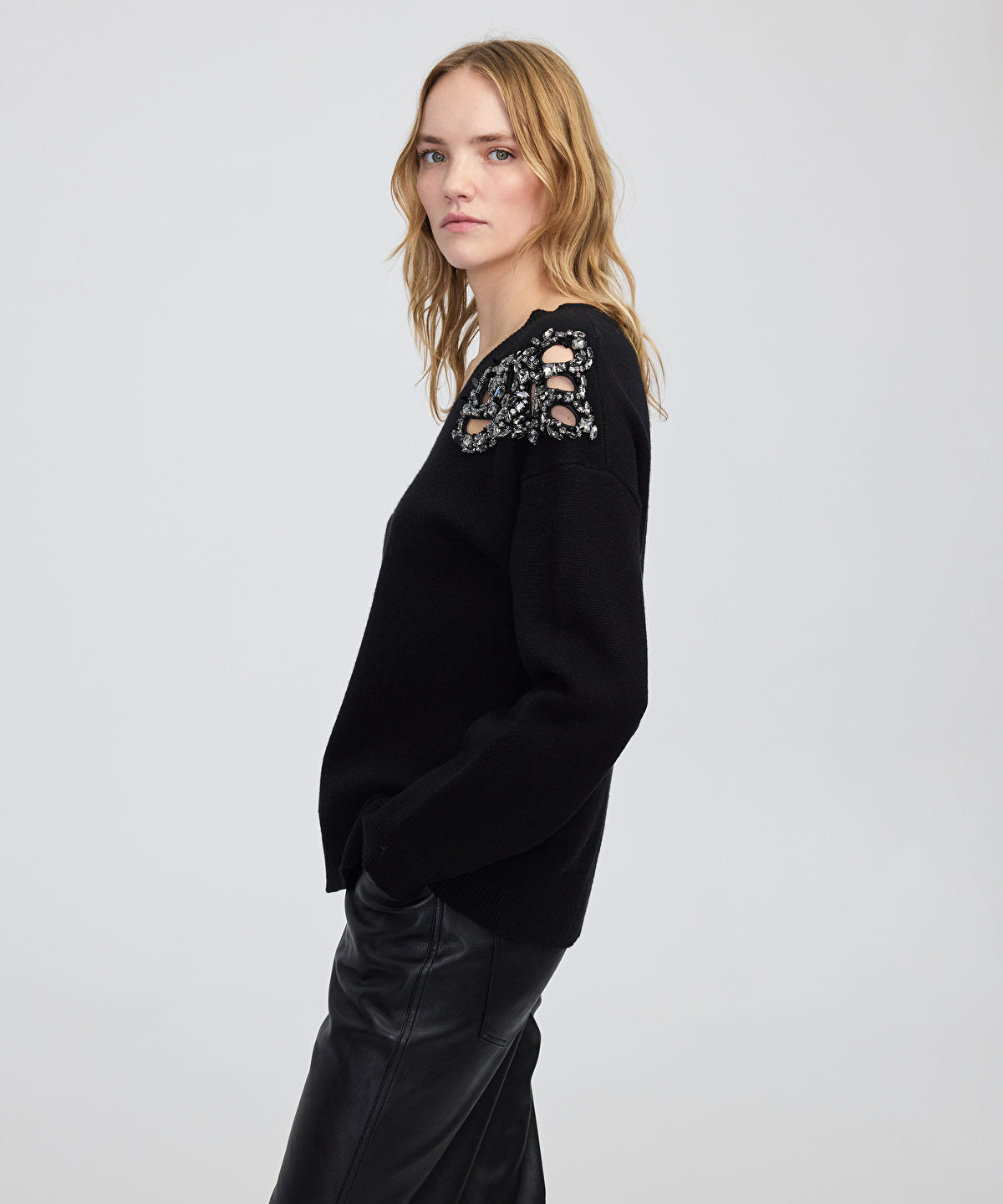 Embellished Knit Sweater