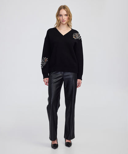 Embellished Knit Sweater
