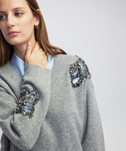 Embellished Knit Sweater