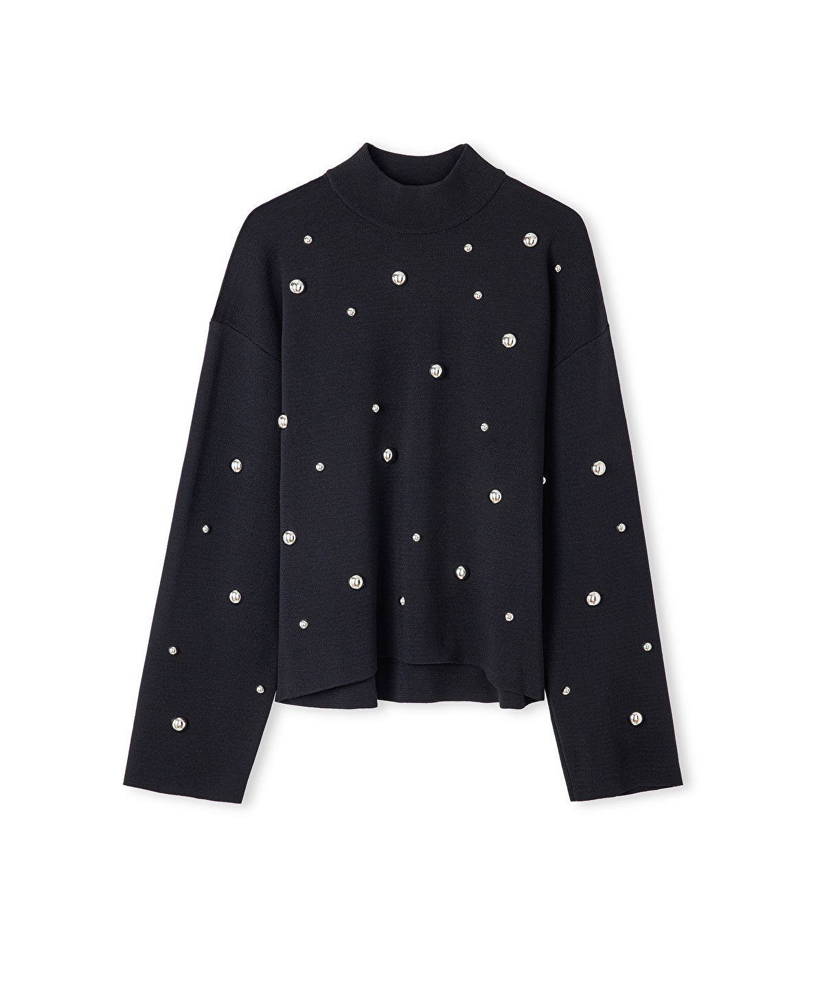 Zoomed Stud-Embellished Knit Sweater