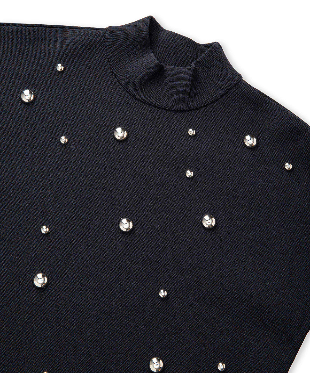 Zoomed Stud-Embellished Knit Sweater