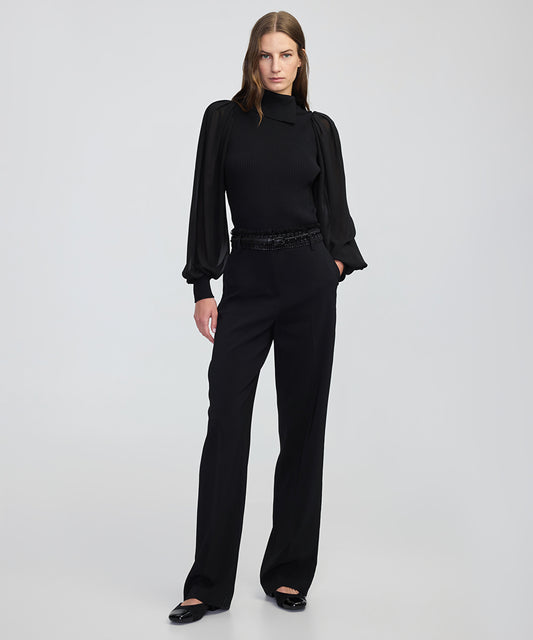 Mixed Media Knit Top