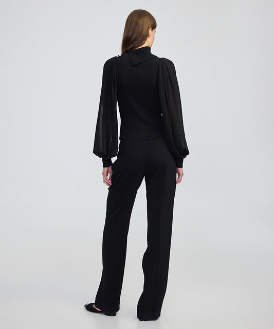 Mixed Media Knit Top