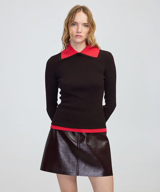 Color-Block Knit Top