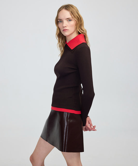 Color-Block Knit Top