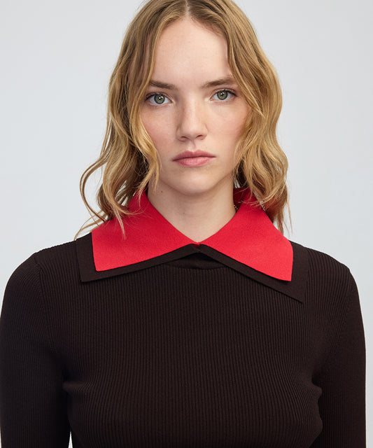 Color-Block Knit Top