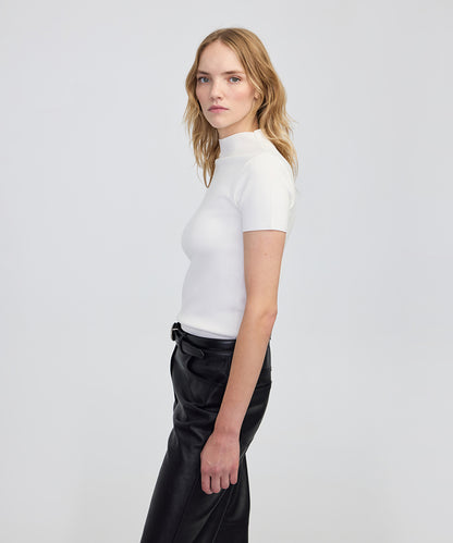 High-Neck Knit Top