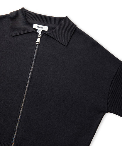 Zip-Up Knit Top