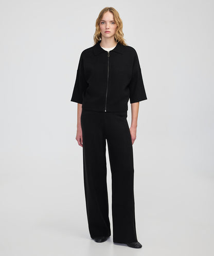 Zip-Up Knit Top
